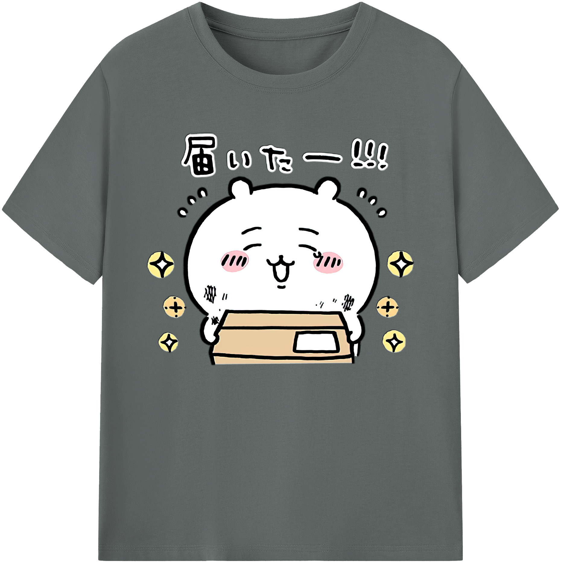 （画像用） ちいかわ ちいかわ Chii-kawa chiikawa 綿100％ メンズ半袖Tシャツ｜肌触りやわらか＆通気性